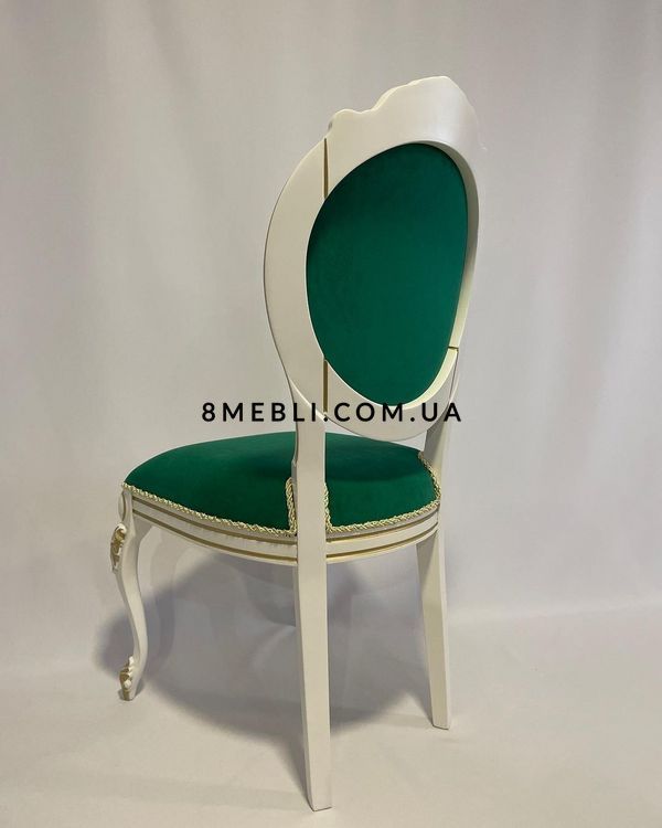 ➤Цена 9 225 грн UAH Купить Стул обеденный Яилицис 108х51х50h белый var 13 ➤Midnight Green ➤Стулья деревянные➤Ренарф➤0008FRA фото
