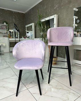 ➤Ціна 6 210 грн UAH Купити Стілець крісло обідній 51x45x81 спинка кругла тканина бузковий 2➤Фіолетовий ➤Стілець крісло м'яке➤Nalp➤2041PLN фото