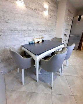 ➤Цена 8 788 грн UAH Купить Стул кресло обеденный 58x50x82 на деревянных опорах серый 7 ➤Сірий 7 ➤Стул кресло мягкое➤Nalp➤1999PLN фото