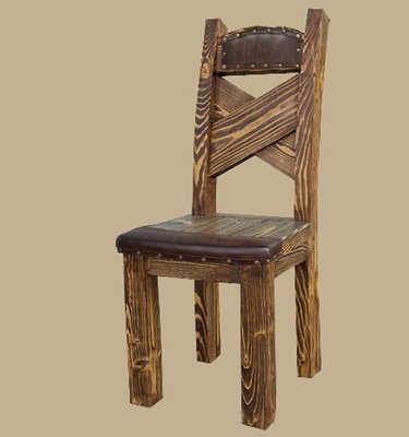 ➤Ціна 1 980 грн UAH Купити Дерев`яний стілець Намтег твердий під старовину 2➤Горіх світлий ➤Стільці під старовину➤МЕКО➤0056МЕКО1 фото