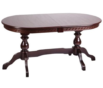 ➤Ціна 24 000 грн UAH Купити Овальний стіл для вітальні розкладний 140х80(+40) із масиву дерева лак горіх темний➤Темний горіх ➤Класичні➤Nalp➤286PLN фото