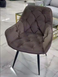 Стілець крісло з підлокітниками 57x43x87 ніжки дерев'яні лак венге тканина сірий 950PLN фото 3