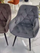 Стілець крісло з підлокітниками 57x43x87 ніжки дерев'яні лак венге тканина сірий 950PLN фото 4