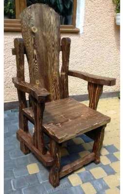 ➤Ціна 4 425 грн UAH Купити Стілець крісло обідній Нораб з підлокітниками під старовину 3➤Темний горіх ➤Стільці під старовину➤МЕКО➤0046МЕКО1 фото