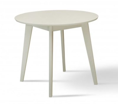 ➤Ціна 8 148 грн UAH Купити Білий стіл круглий розкладний D90(+38) дерев'яний➤Білий ➤Столи круглі➤Kit➤005KAL фото