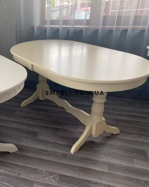 ➤Цена 9 225 грн UAH Купить Стол кухонный 140х80(+40) из натурального дерева Нерб ➤Белый ➤Стол обеденный ➤Nerb➤127.3СТ фото