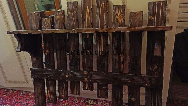 ➤Цена 4 350 грн UAH Купить Вешалка деревянная Кярбод 100х80 под старину ➤ ➤Вешалки в прихожую под старину➤МЕКО➤0184МЕКО фото