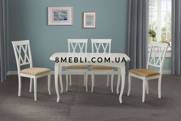 ➤Ціна 11 494 грн UAH Купити Обідній стіл для вітальні з дерева 78х130+40 розкладна стільниця білий➤Білий ➤Стіл обідній➤Kit➤084ULT фото