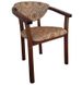 Стілець крісло з дерев'яними підлокітниками 56x57x76 натуральне дерево лак горіх 872PLN фото 3