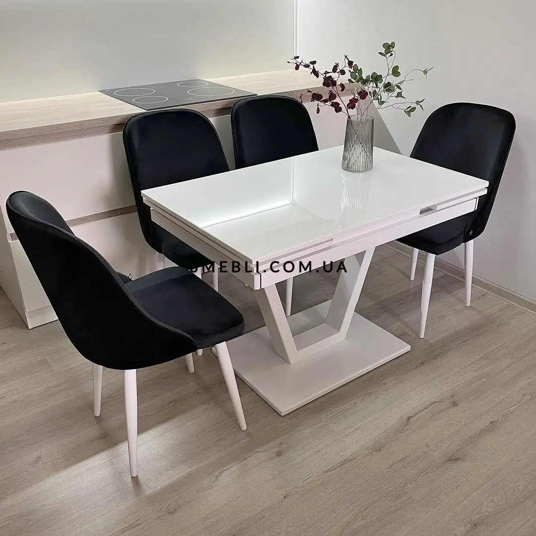 Комплект стіл кухонний Ixam V Стандарт + стілець Nitram 4 шт