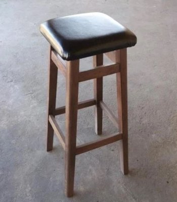 ➤Цена 1 575 грн UAH Купить Барный мягкий стул без спинки деревянный D40хh80 орех ➤Орех ➤Стулья барные➤➤077SMR фото