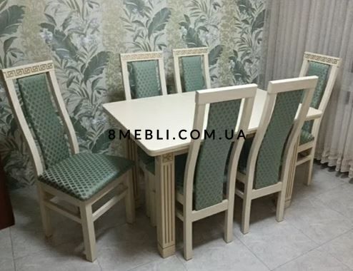 ➤Ціна 15 480 грн UAH Купити Кухонний стіл 160х90(+40) білий з патиною➤Білий ➤Стіл обідній➤Еко➤415СТ фото