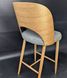 Барний стілець м'який 44х44х117 на дерев'яних ніжках M0046 тканина беж 192ММЕ фото 6
