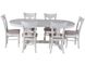 Комплект обідній стіл овальний розкладний 160х90 (+40) + стільці з твердою спинкою 6 шт білий 110PLN фото 1
