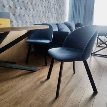 ➤Ціна 6 680 грн UAH Купити Стілець крісло м'який 50x45x94 тканина синій 5➤Синій ➤Стілець крісло м'яке➤Nalp➤2015PLN фото