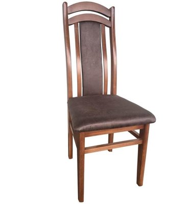➤Ціна  UAH Купити Класичний обідній стілець м'який 40x42x100 натуральне дерево лак горіх➤Горіх ➤Традиційні➤Nalp➤782PLN фото