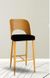 Барний стілець м'який 44х44х117 на дерев'яних ніжках M0046 тканина чорний 192ММЕ фото 1
