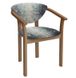Стілець крісло з дерев'яними підлокітниками 56x57x76 натуральне дерево лак горіх 872PLN фото 1