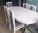Комплект меблів для кухні розкладний стіл 160х90+40 білий 1+6 Нерб 000027.1КОМ фото 5