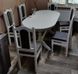Комплект меблів для кухні розкладний стіл 160х90+40 білий 1+6 Нерб 000027.1КОМ фото 1