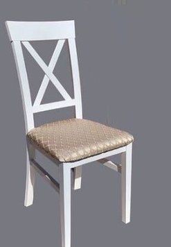 ➤Ціна 4 716 грн UAH Купити Стілець класичний масив дерева 48x45x93 м'який спинка хрестоподібна лак білий➤Білий ➤Стільці з Х-подібною спинкою➤Nalp➤851.1PLN фото