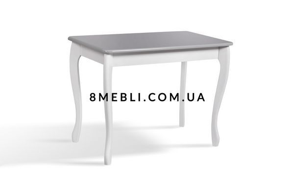 ➤Цена 8 654 грн UAH Купить Стол кухонный нераскладной 60х100 каркас белый столешница серая ➤Серый ➤Стол кухонный ➤Kit➤012SMR фото