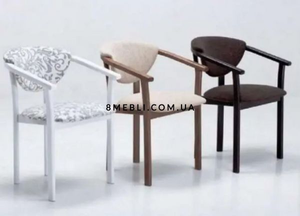 ➤Ціна 3 298 грн UAH Купити Білий стілець з підлокітниками дерев'яний Герхард велюр блакитний➤Білий ➤Стілець із підлокітниками➤Еко➤84ST фото