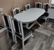 Комплект меблів для кухні стіл розкладний 160х90+40 білий 1+6 Нерб 000027.2КОМ фото 1