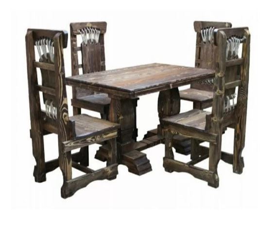 Гарнитур столовый под старину стол и 4 стула Предраг