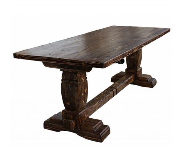 Деревянный стол обеденный нераскладной под старину Мэлс 120х80