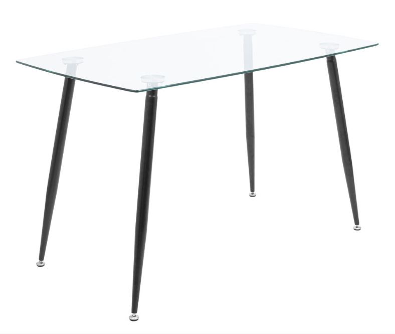 Комплект стіл та стільці 4 шт кухонний скляна стільниця 70х120 сидіння поролон+тканина