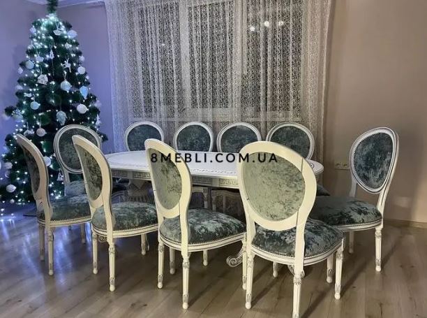 Стілець у вітальню Лесрам 102х51х49h білий
