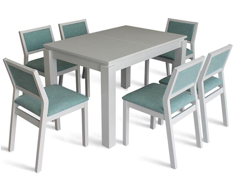 Комплект стіл обідній розкладний 120x80 (+40) + стільці з високою спинкою шт 
