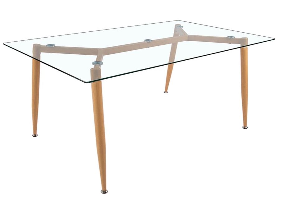 Комплект стіл нерозкладний 80х120 скло загартоване ніжки метал + 4 стільці лофт велюр 