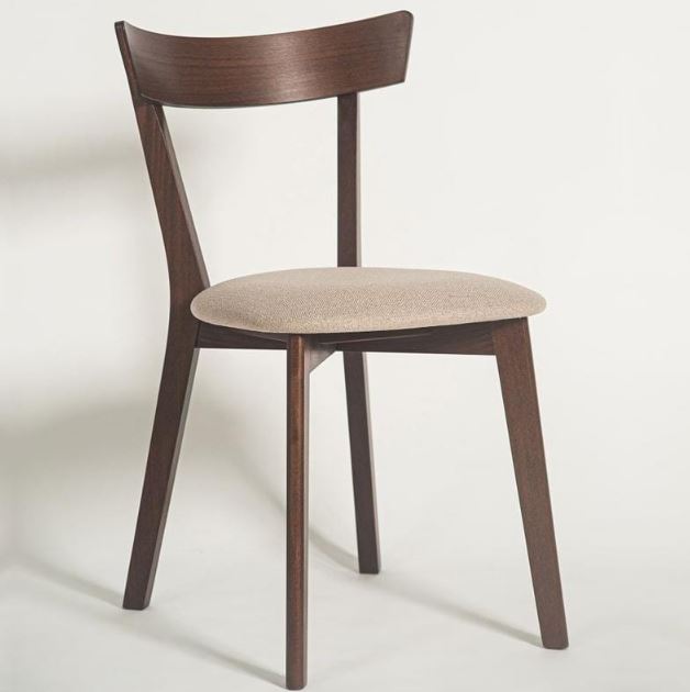 Класичний кухонний стілець 48x52x81 корпус натуральне дерево м'яке сидіння
